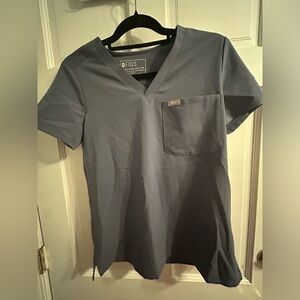 Figs Gray V-Neck Shirt